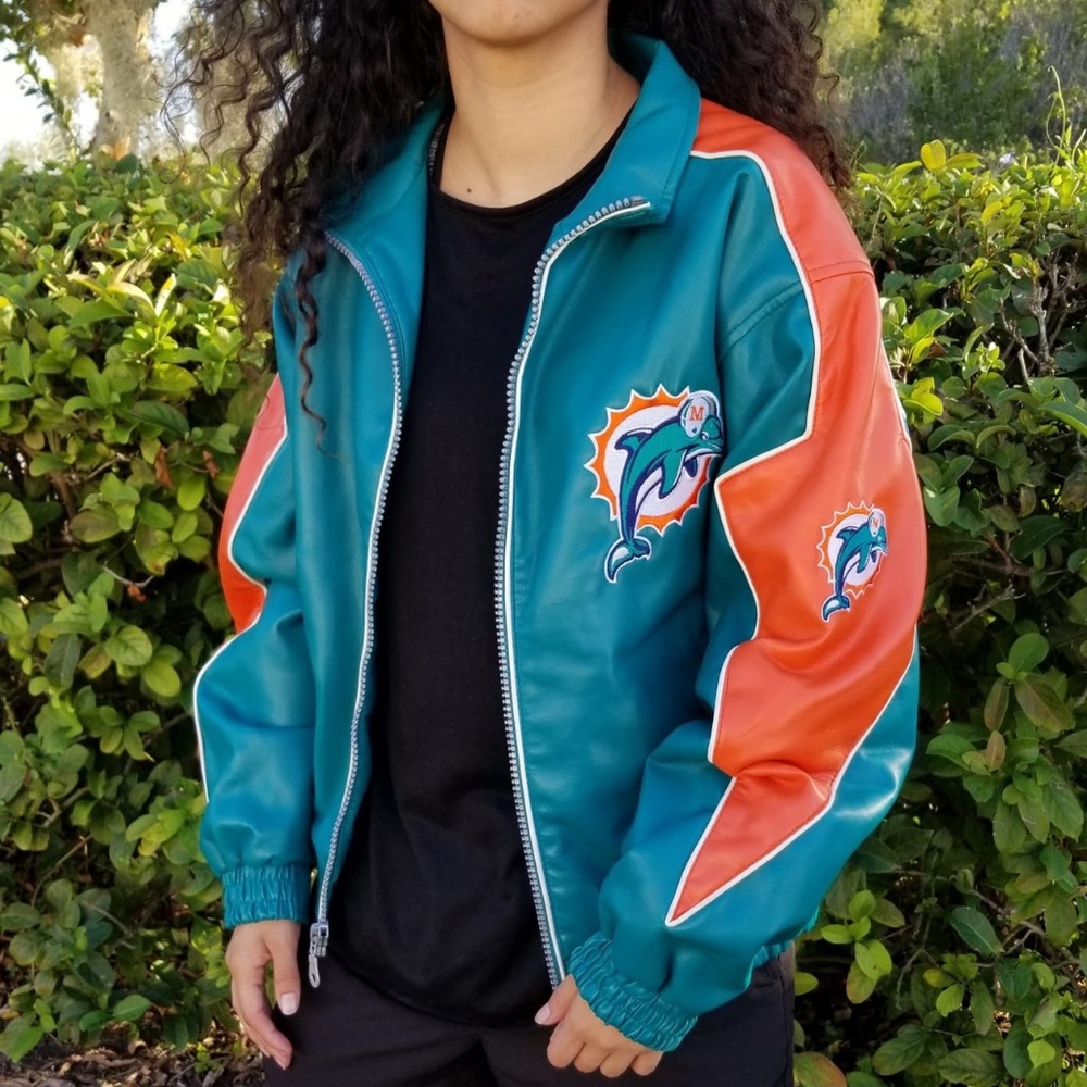 Embroidered Vintage Miami Dolphins Jacket
